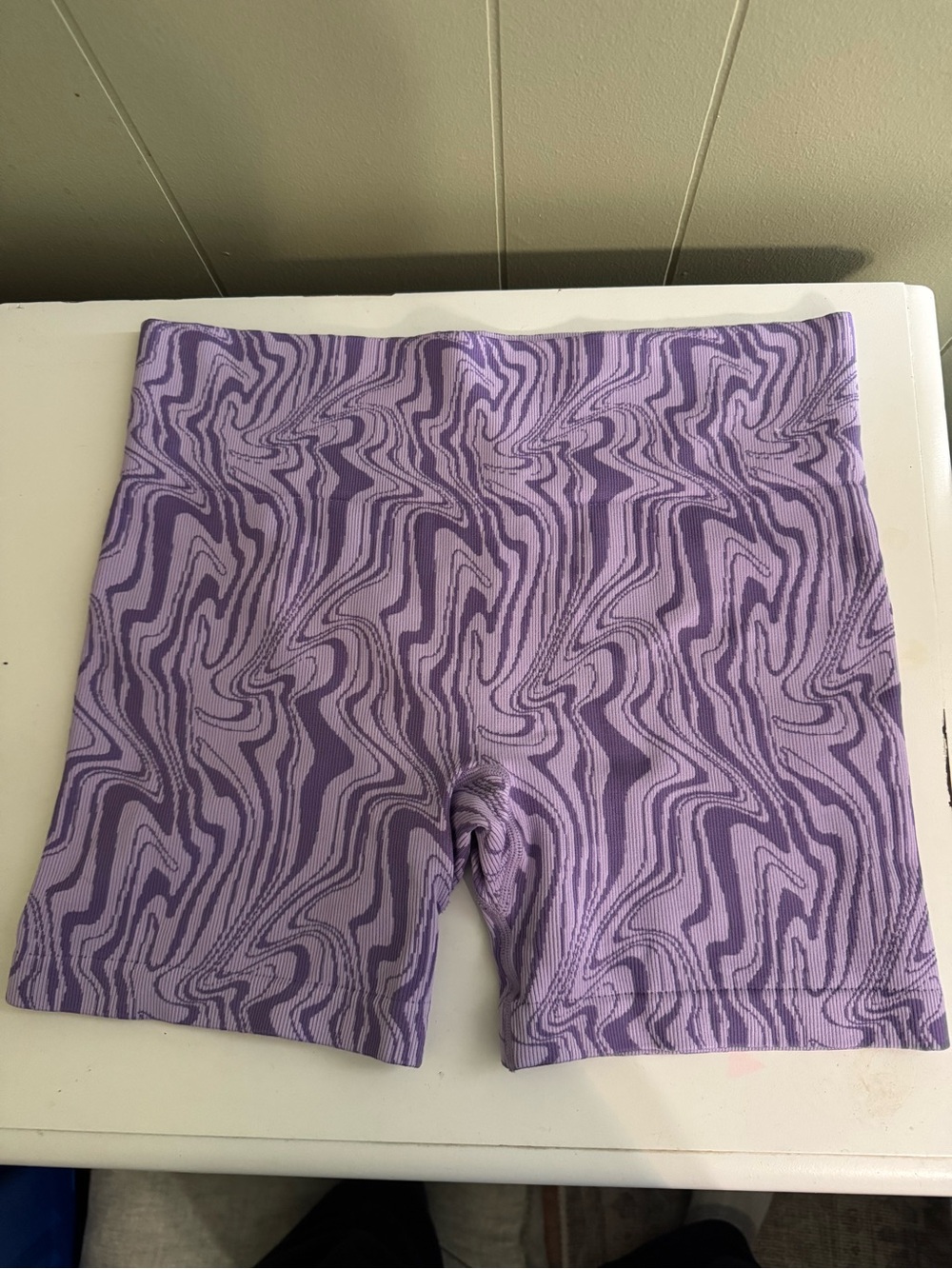 Joy Lab Women's Abstract Bike Shorts Purple Large Like New